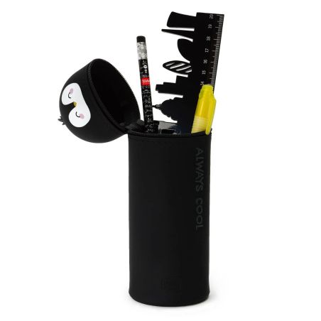 2-in-1 Silicone Pencil Case Kawaii - Penguin