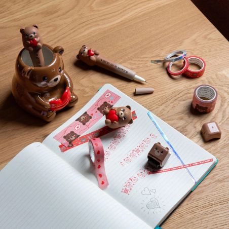 Desk Friends - Ceramic Pen Hol der - Teddy Bear
