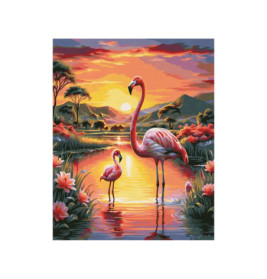 Schipper Malen nach Zahlen Flamingos – Entspannendes Kunstwerk 24x30 cm