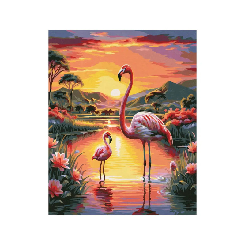 Schipper Malen nach Zahlen Flamingos – Entspannendes Kunstwerk 24x30 cm