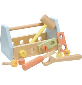 Spielmaus Holz Werkzeugkiste 11-teilig