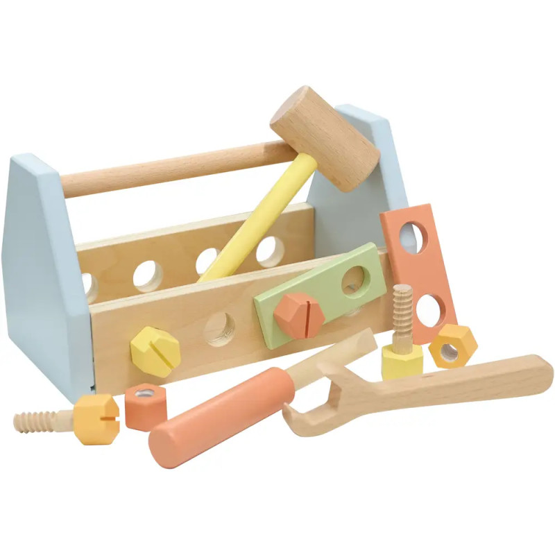 Spielmaus Holz Werkzeugkiste 11-teilig