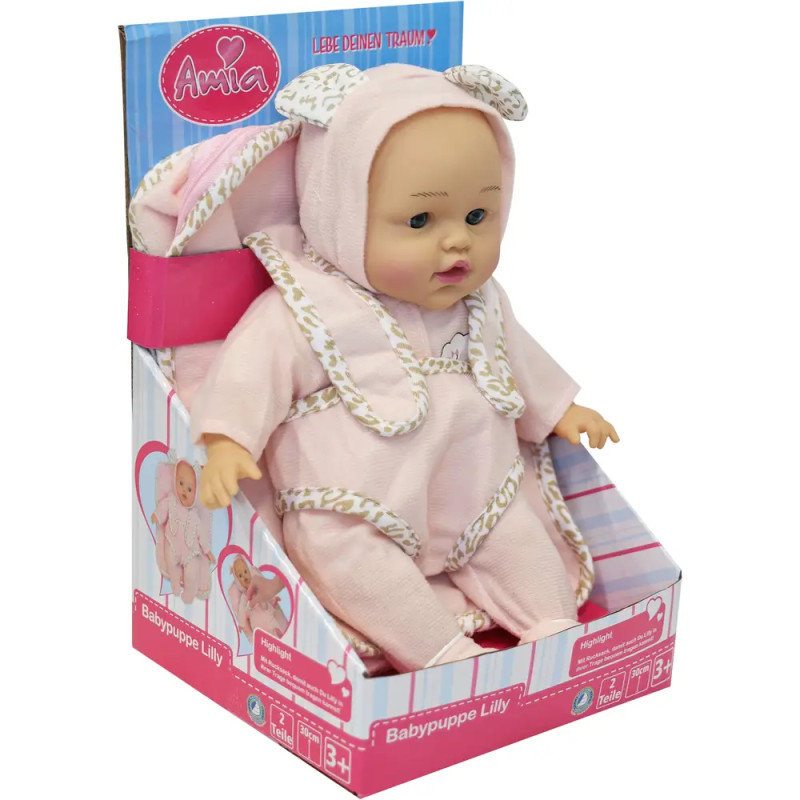 Amia Babypuppe ''Lilly'' 30 cm, mit Puppentrage
