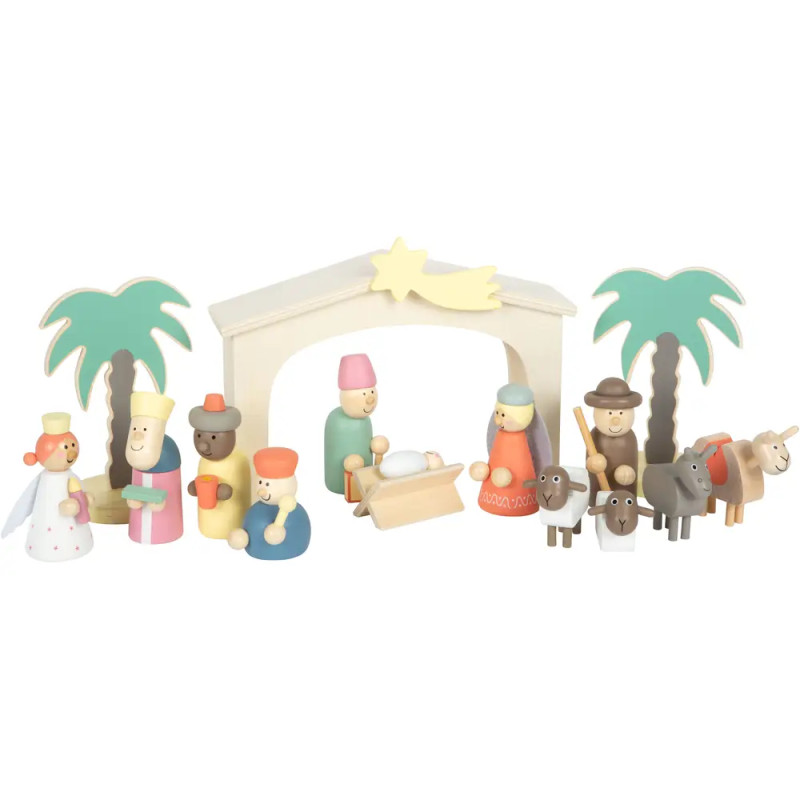 Spielset Holzkrippe Weihnachtsgeschichte