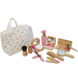 Amia Holz Kosmetik-Set, inklusive Tasche