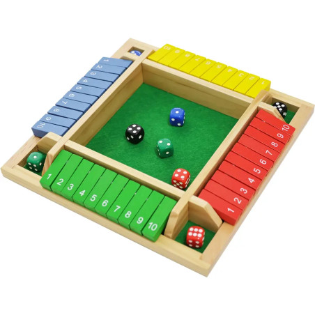 Classic Games shut the box Würfelspiel 4 Spieler