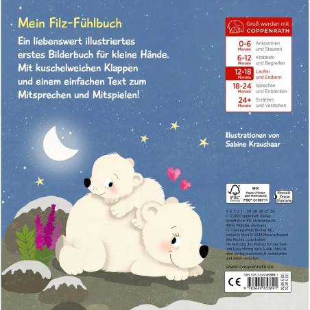Wo ist Mama, kleiner Eisbär? - Mit kuschelweichen Filzklappen und Spiegel