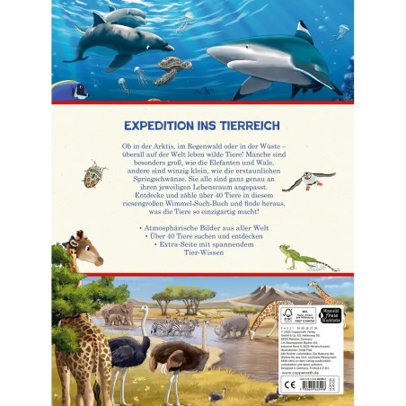 Mein riesengroßes WimmelSuchBuch: Tiere in aller Welt - Über 40 x Tiere suchen und entdecken