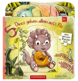 Mein Mitmach-Puzzle-Buch: 5 Dinos gehen allein aufs Klo