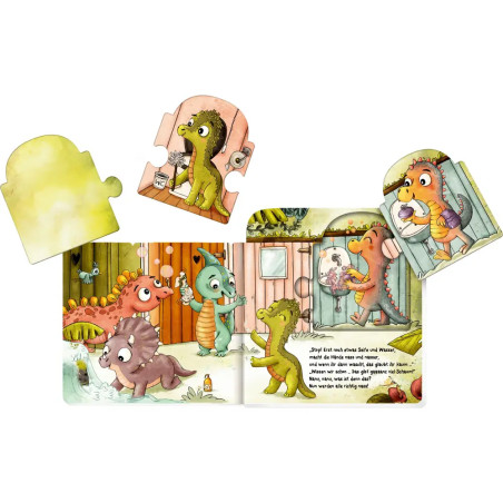 Mein Mitmach-Puzzle-Buch: 5 Dinos gehen allein aufs Klo