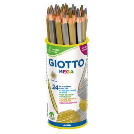 GIOTTO Mega hex Farbstift C24 gold + silber
