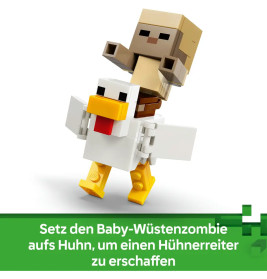 LEGO® Minecraft™ 21592 Angriff des Hühnerreiters in der Wüste