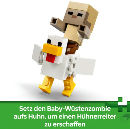 LEGO® Minecraft™ 21592 Angriff des Hühnerreiters in der Wüste