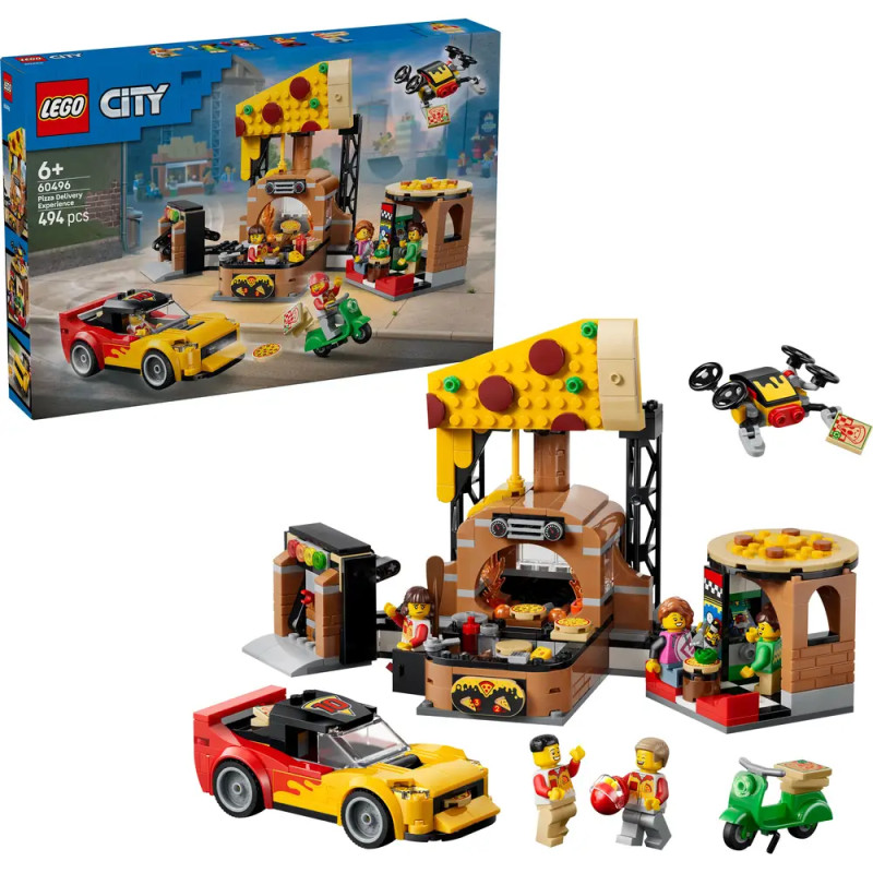 LEGO® City 60496 Pizza-Liefererlebnis mit Fahrzeugen