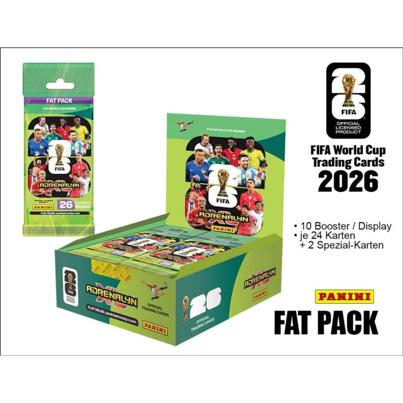 Top Media FIFA World Cup 2026 Adrenalyn XL Fat Pack – 10 Booster & Sammelkarten | Fußball-Fans