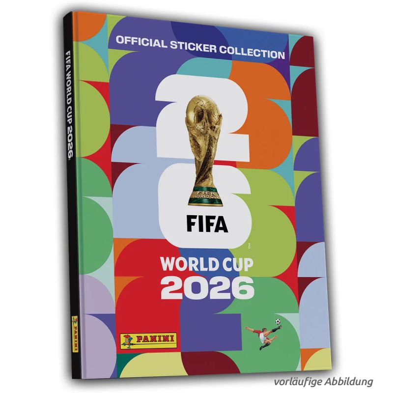 FIFA WM 26 Sticker Starter Set Hardcover Album + 7 Tüten