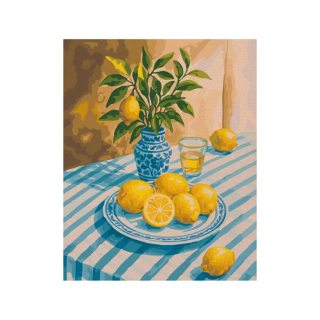 Schipper Malen nach Zahlen Zitronen Stillleben – 24x30 cm mediterrane Entspannung