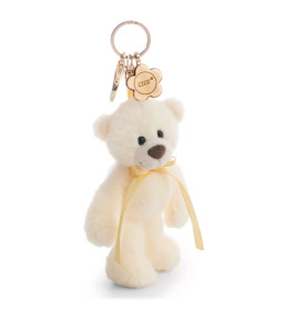 Schlüsselanhänger Bär Finni gelb mit Karabiner