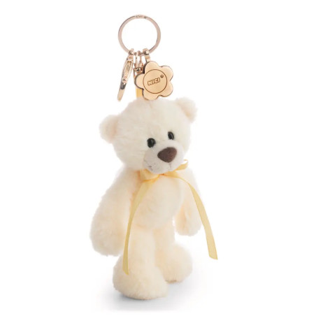 Schlüsselanhänger Bär Finni gelb mit Karabiner
