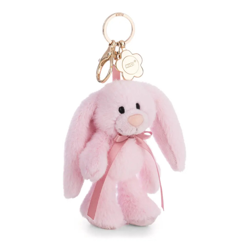 Schlüsselanhänger Hase Lopino pink mit Karabiner