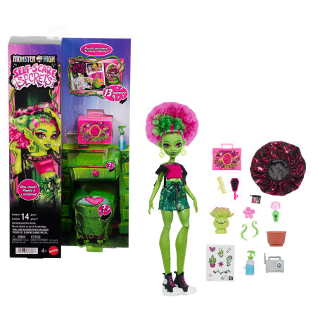 MATTEL Monster High Self-Scare Secrets Venus McFlytrap – Puppe mit Überraschungs-Set