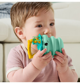 Mattel Fisher-Price 2 in 1 Pop Up Rassel – Greifspielzeug für Babys | Fördert Sinne