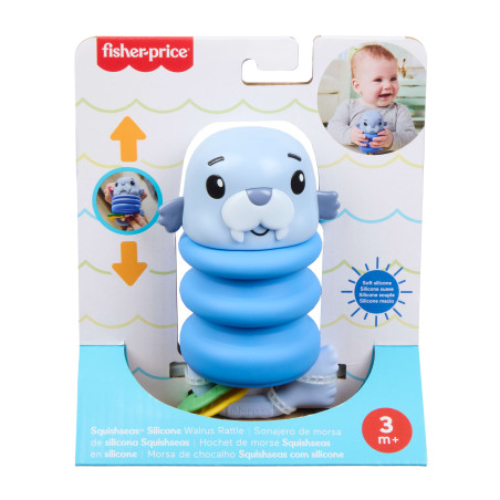 Mattel Fisher-Price 2 in 1 Pop Up Rassel – Greifspielzeug für Babys | Fördert Sinne