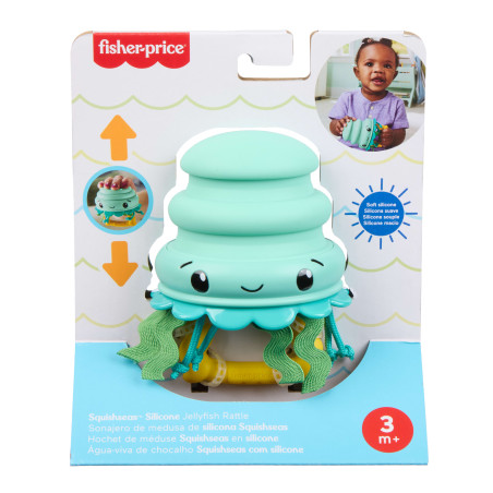 Mattel Fisher-Price 2 in 1 Pop Up Rassel – Greifspielzeug für Babys | Fördert Sinne