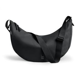 GOT BAG. PLEAT Moon Bag Large schwarz – Große Umhängetasche Ocean Impact Plastic