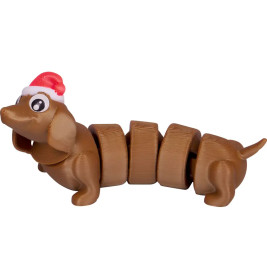 Dackel mit Weihnachtsmütze
