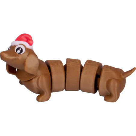 Dackel mit Weihnachtsmütze