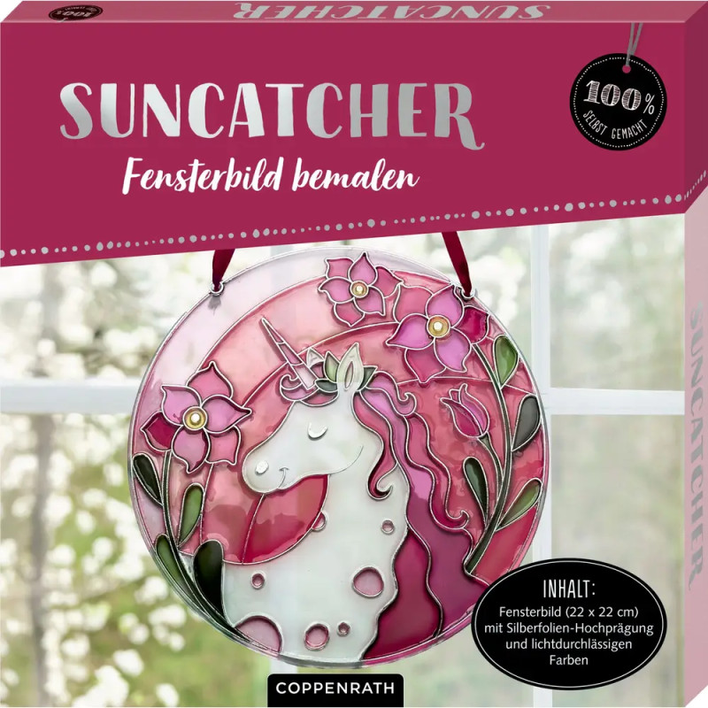 Suncatcher Fensterbild bemalen - Einhorn
