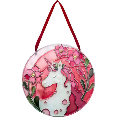 Suncatcher Fensterbild bemalen - Einhorn