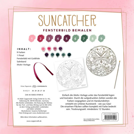 Suncatcher Fensterbild bemalen - Schmetterling