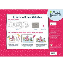 Mein großes Prickel-Starterset: Einhörner - Inhalt: Große Filzmatte, griffige Prickelnadel, 8 Motive