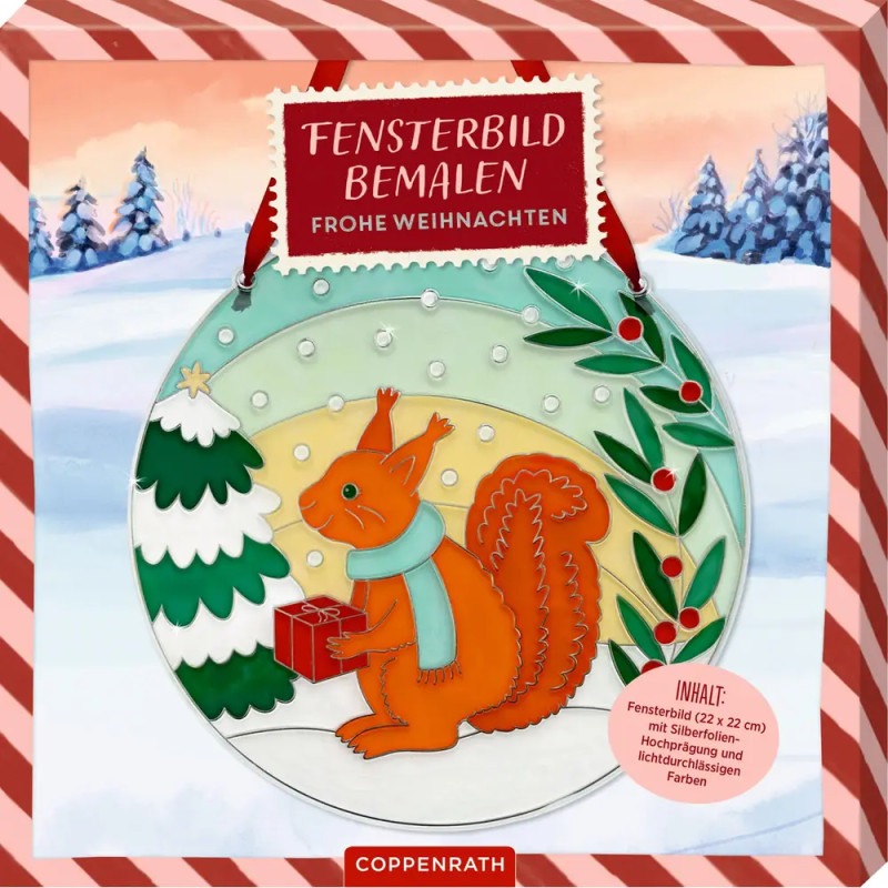 Fensterbild bemalen - Eichhörnchen