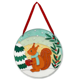 Fensterbild bemalen - Eichhörnchen