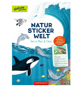 Natur-Stickerwelt: Tiere in Meer und Ozean - Mit 44 Steckbriefen und über 140 wiederablösbaren Stick