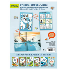 Natur-Stickerwelt: Tiere in Meer und Ozean - Mit 44 Steckbriefen und über 140 wiederablösbaren Stick