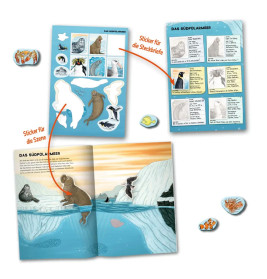Natur-Stickerwelt: Tiere in Meer und Ozean - Mit 44 Steckbriefen und über 140 wiederablösbaren Stick