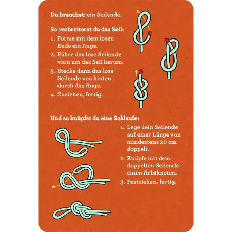 30 Knoten mit Seilen zum Üben