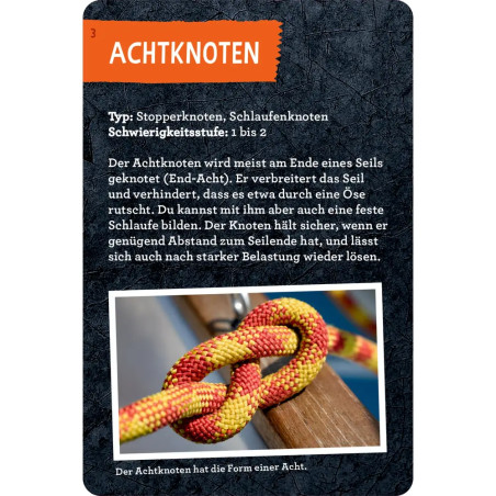 30 Knoten mit Seilen zum Üben