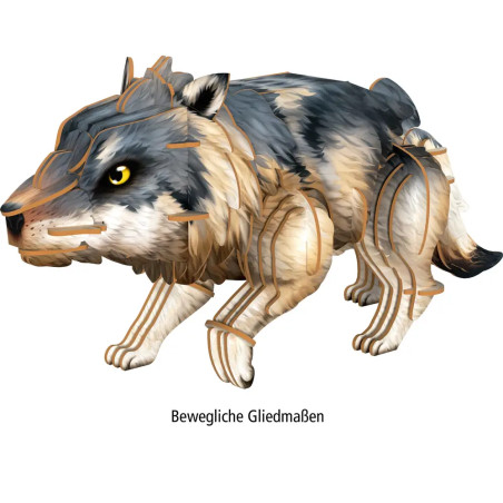 3D Mini-Bausatz - Wolf
