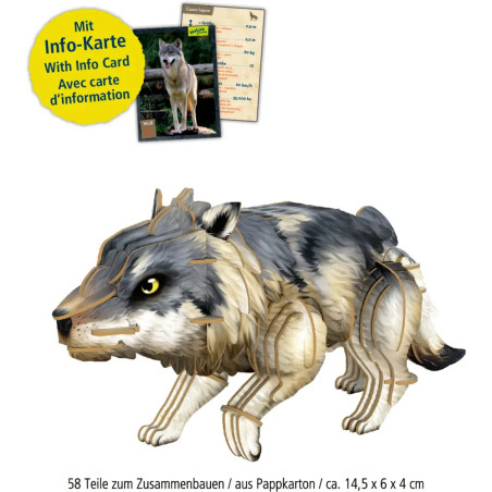 3D Mini-Bausatz - Wolf