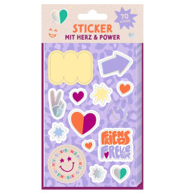 Sticker - Friends Forever - Stickerbögen mit Herz   Power