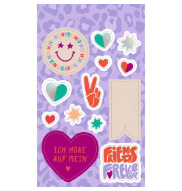 Sticker - Friends Forever - Stickerbögen mit Herz   Power