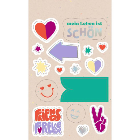 Sticker - Friends Forever - Stickerbögen mit Herz   Power