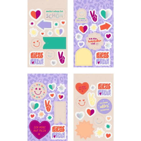 Sticker - Friends Forever - Stickerbögen mit Herz   Power