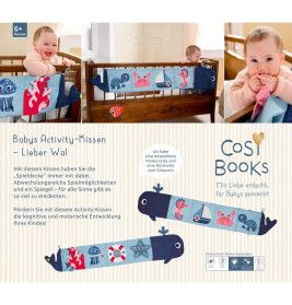 CosyBooks: Babys Activity-Kissen - Lieber Wal