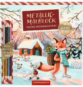 Metallic-Malblock - Frohe Weihnachten!